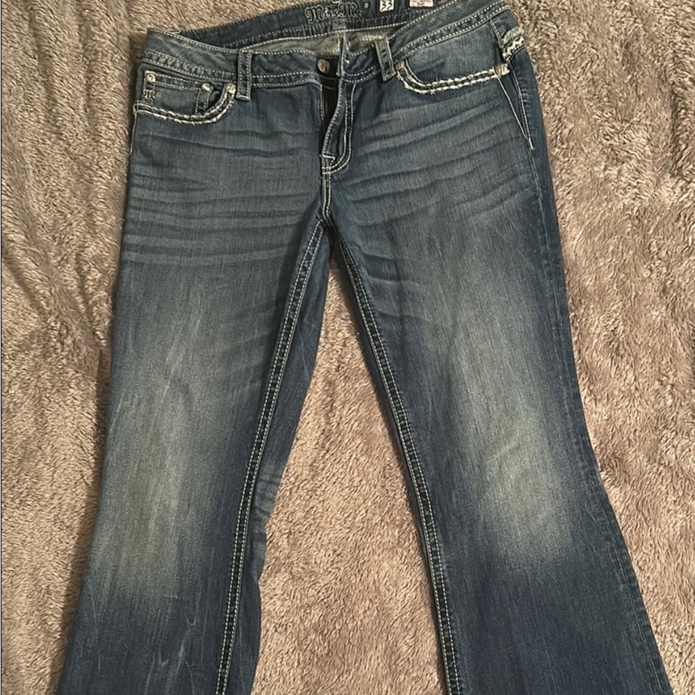 Miss Me Signature Bootcut Mid-rise Blue Jeans